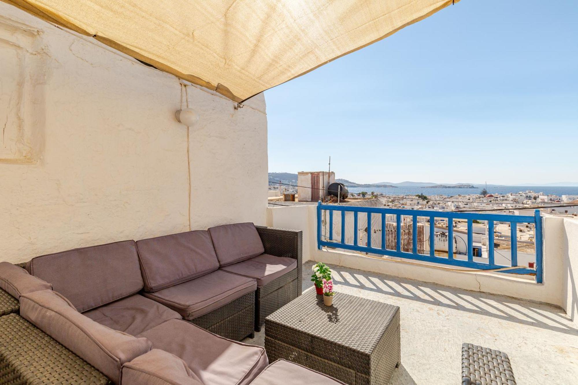 Elenitas Town House With Veranda And Sea View Mykonos Town Dış mekan fotoğraf